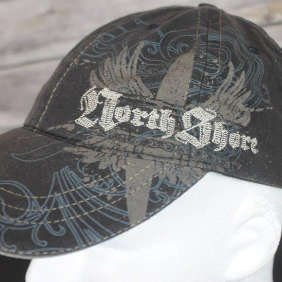 CRAZY SHIRT HAWAIN NORTH SHORE Gray Baseball Hat Embroidered Cap Adjustable Back - Picture 2 of 10
